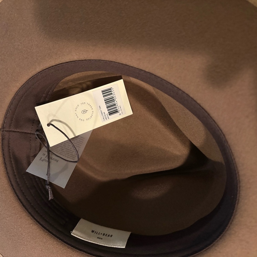 Will + Bear Wool Wide Brim Hat Calloway Medium Unisex Festival Fedora - Picture 9 of 11